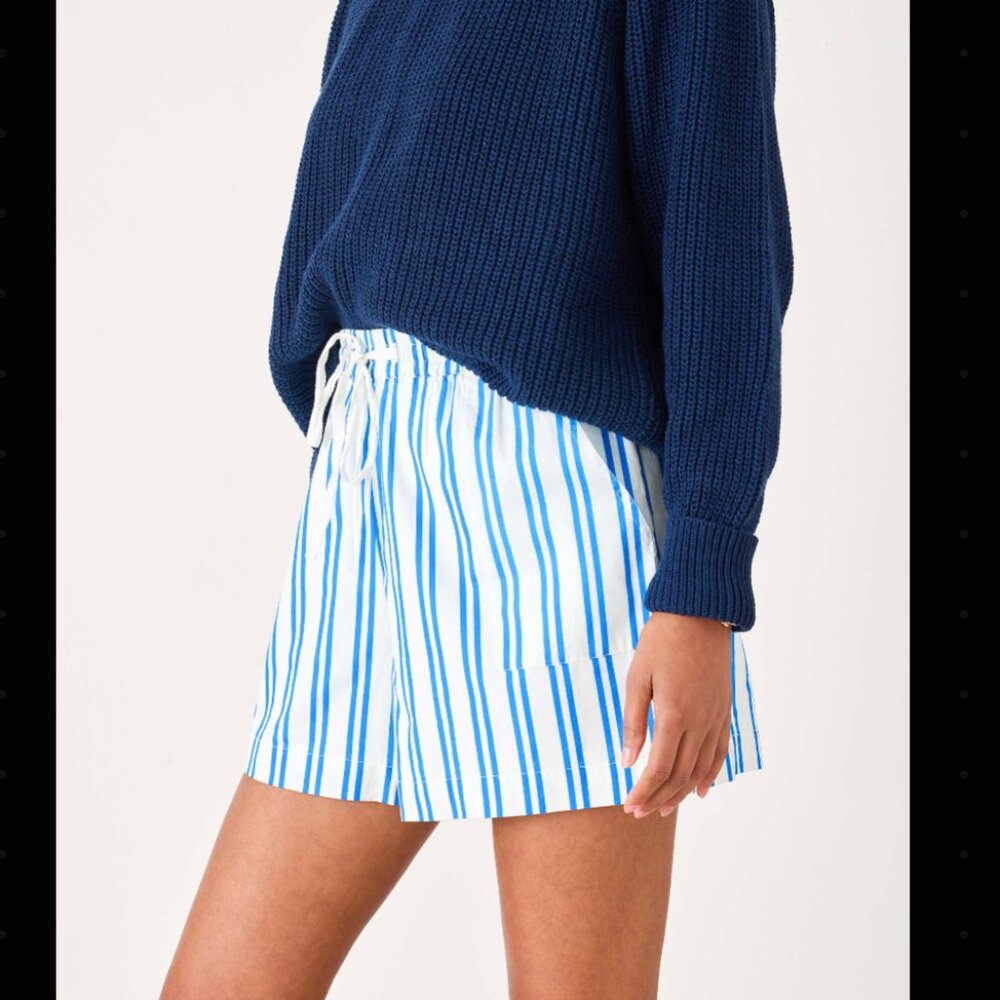 MerSea - Porto Poplin Drawstring Short - Comporta Blue Stripe